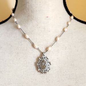 Silverstone Rhinestone Adjustable Bling Jewelry Necklace NWT